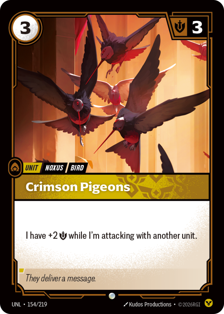 Crimson Pigeons UNL-154/219 – Unleashed – Non-Foil