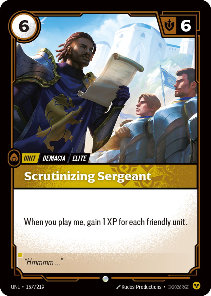 Scrutinizing Sergeant UNL-157/219 – Unleashed – Foil