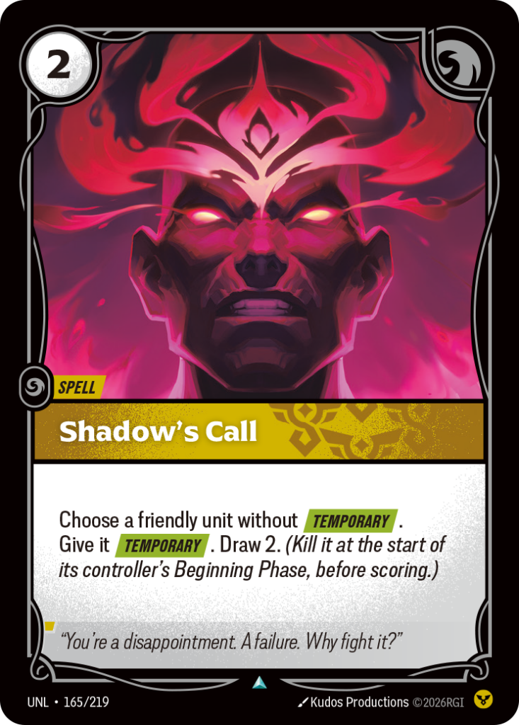 Shadow's Call UNL-165/219 – Unleashed – Non-Foil