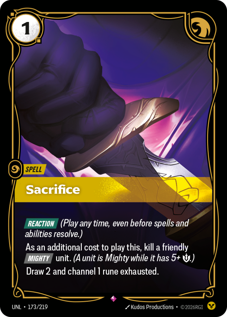 Sacrifice UNL-173/219 – Unleashed – Foil