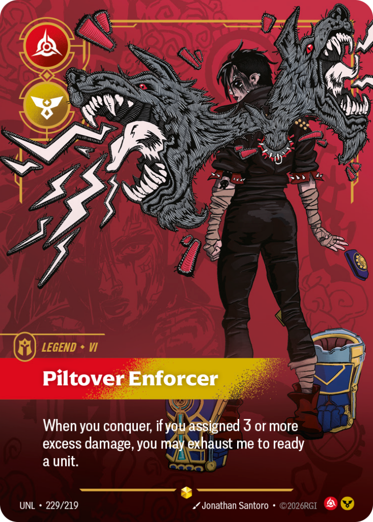 Piltover Enforcer UNL-229/219 – Unleashed – Overnumbered Foil