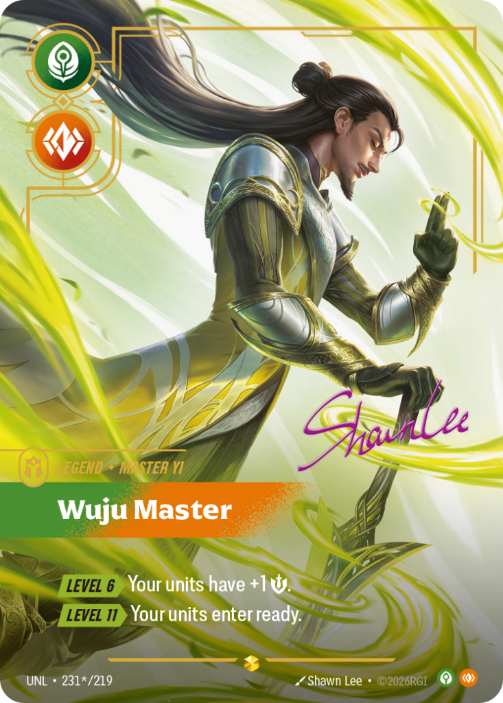 Wuju Master UNL-231*/219 – Unleashed – Signature Overnumbered Foil