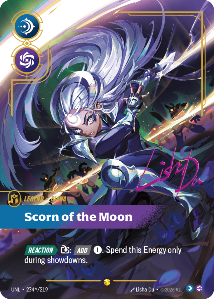 Scorn of the Moon UNL-234*/219 – Unleashed – Signature Overnumbered Foil