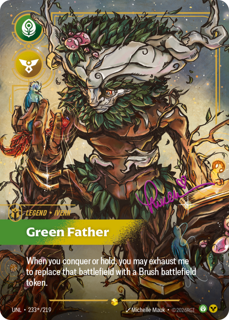 Green Father UNL-233*/219 – Unleashed – Signature Overnumbered Foil
