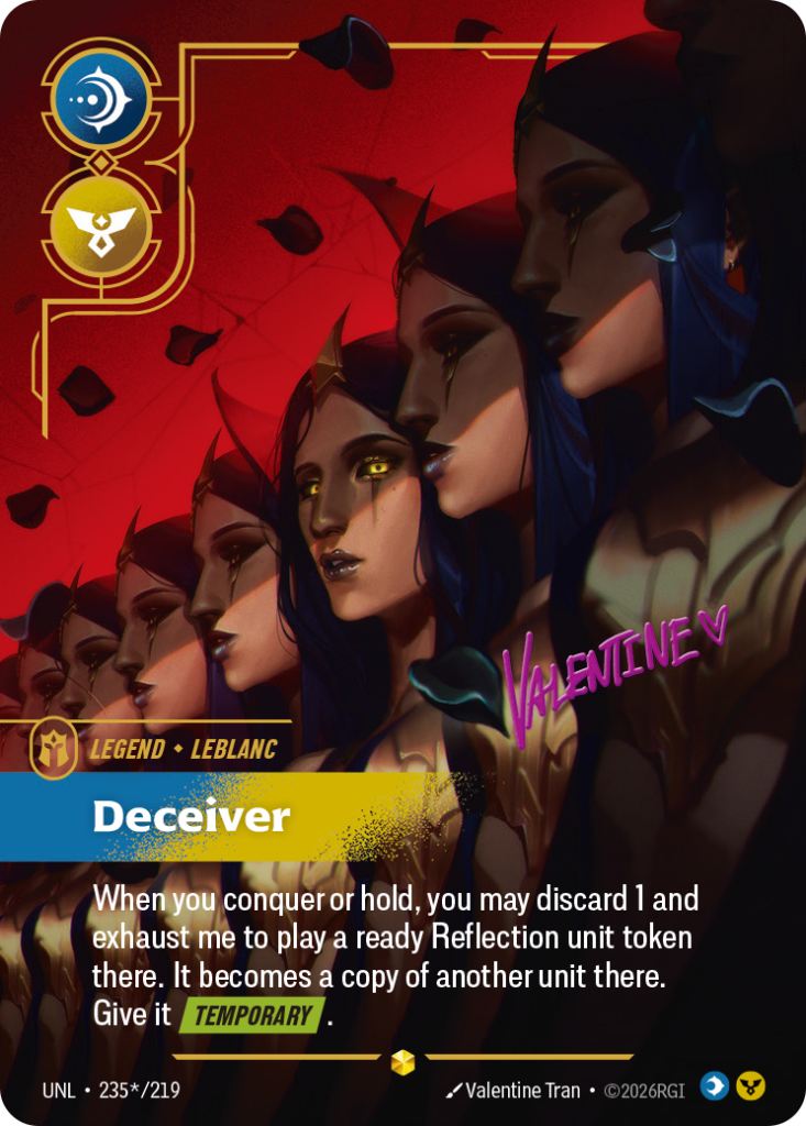 Deceiver UNL-235*/219 – Unleashed – Signature Overnumbered Foil