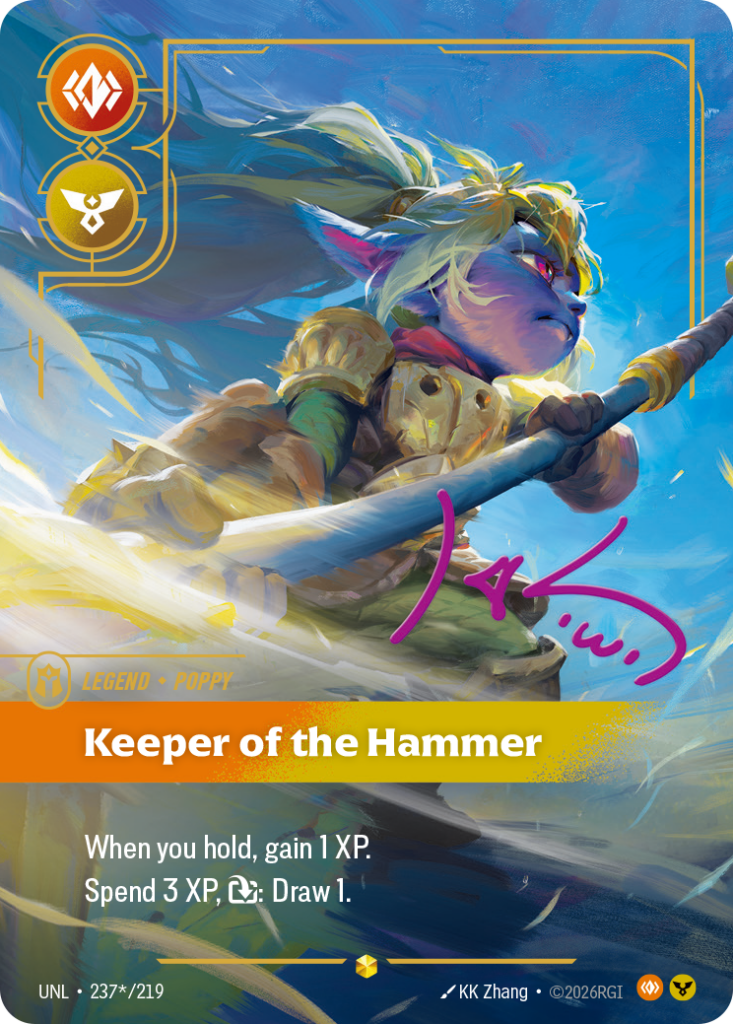 Keeper of the Hammer UNL-237*/219 – Unleashed – Signature Overnumbered Foil