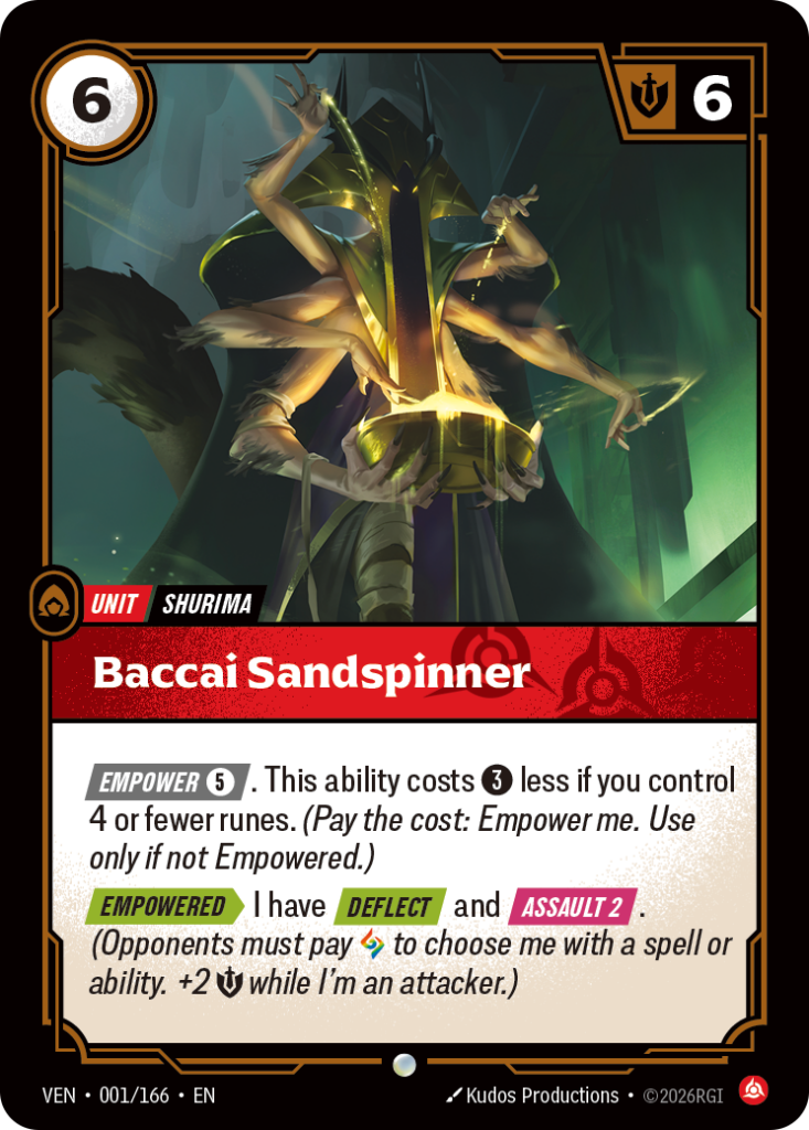Baccai Sandspinner VEN-001/166 – Vendetta – Foil