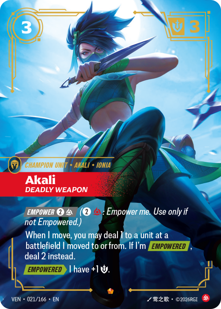 Akali, Deadly Weapon VEN-021/166 – Vendetta – Foil