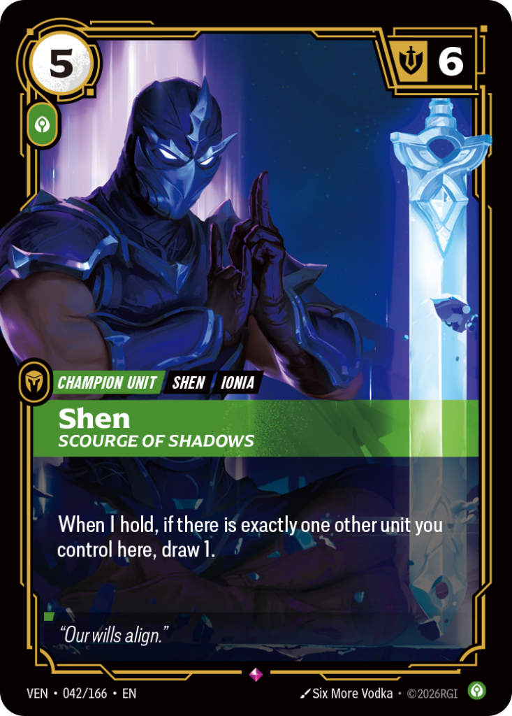Shen, Scourge of Shadows VEN-042/166 – Vendetta – Foil