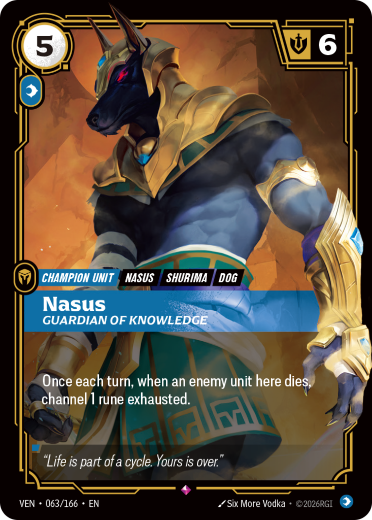 Nasus, Guardian of Knowledge VEN-063/166 – Vendetta – Foil