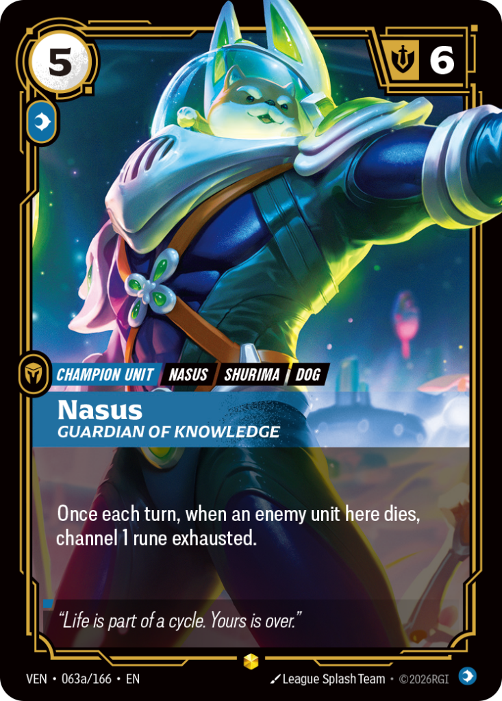 Nasus, Guardian of Knowledge VEN-063A/166 – Vendetta – Alternate Art Foil