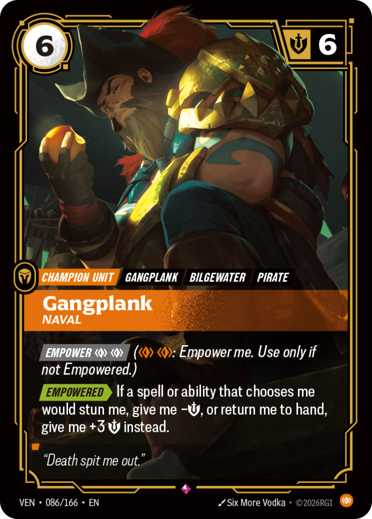 Gangplank, Naval VEN-086/166 – Vendetta – Foil