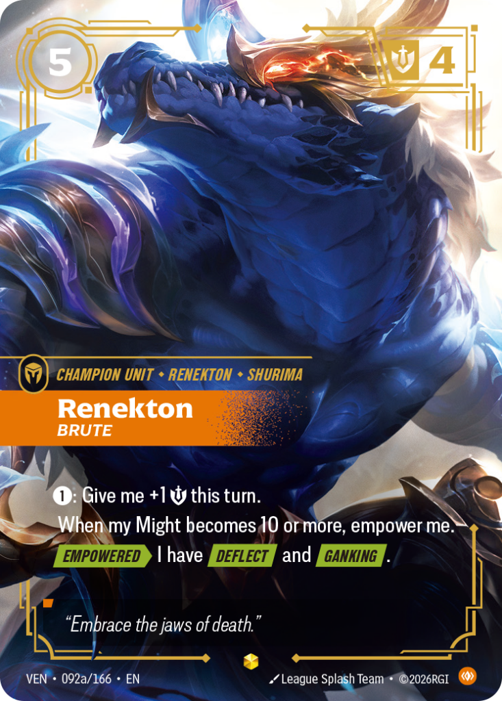 Renekton, Brute VEN-092A/166 – Vendetta – Alternate Art Foil