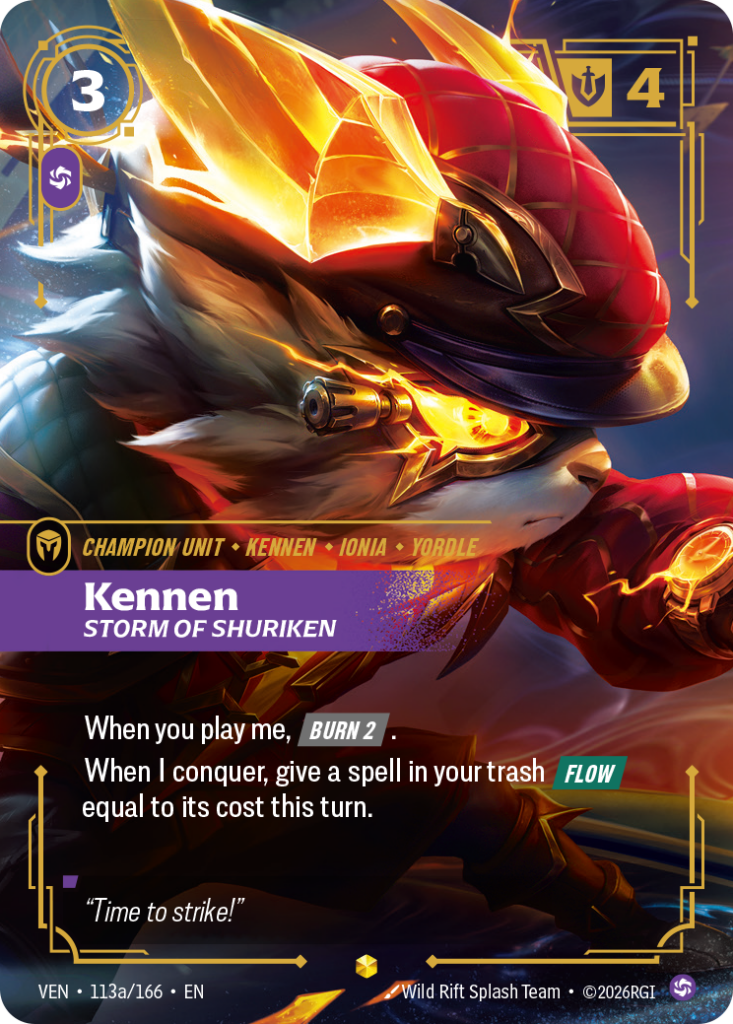 Kennen, Storm of Shuriken VEN-113A/166 – Vendetta – Alternate Art Foil