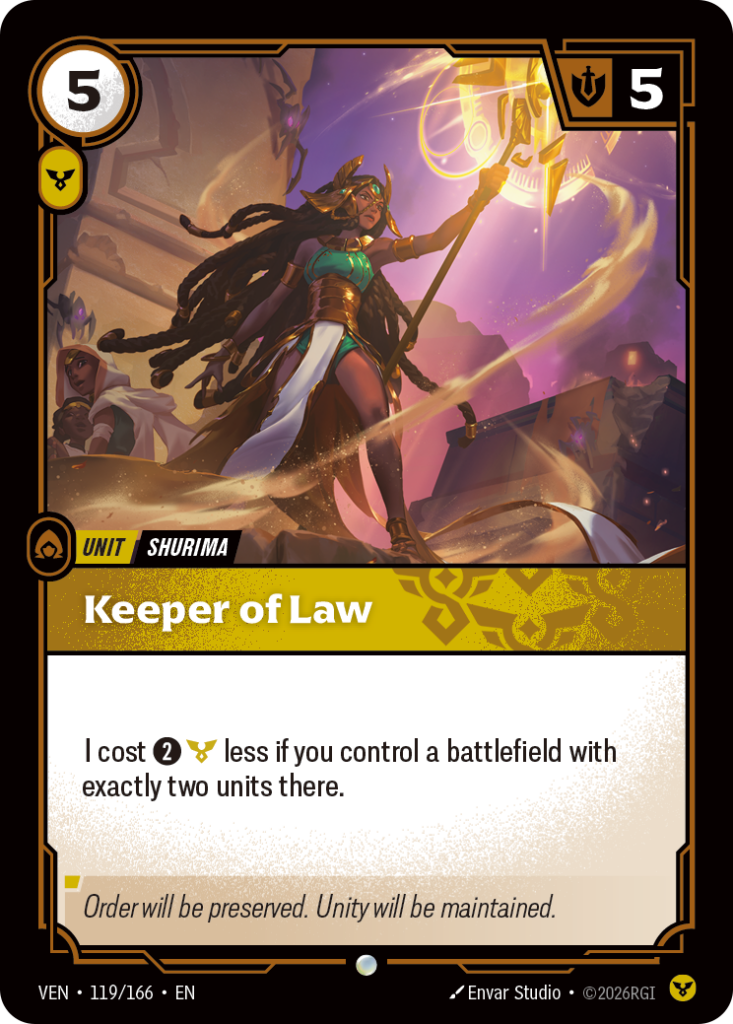 Keeper of Law VEN-119/166 – Vendetta – Non-Foil