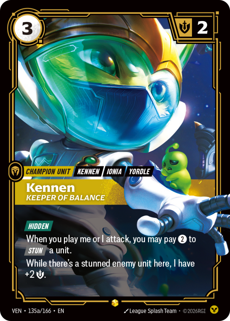 Kennen, Keeper of Balance VEN-135A/166 – Vendetta – Alternate Art Foil
