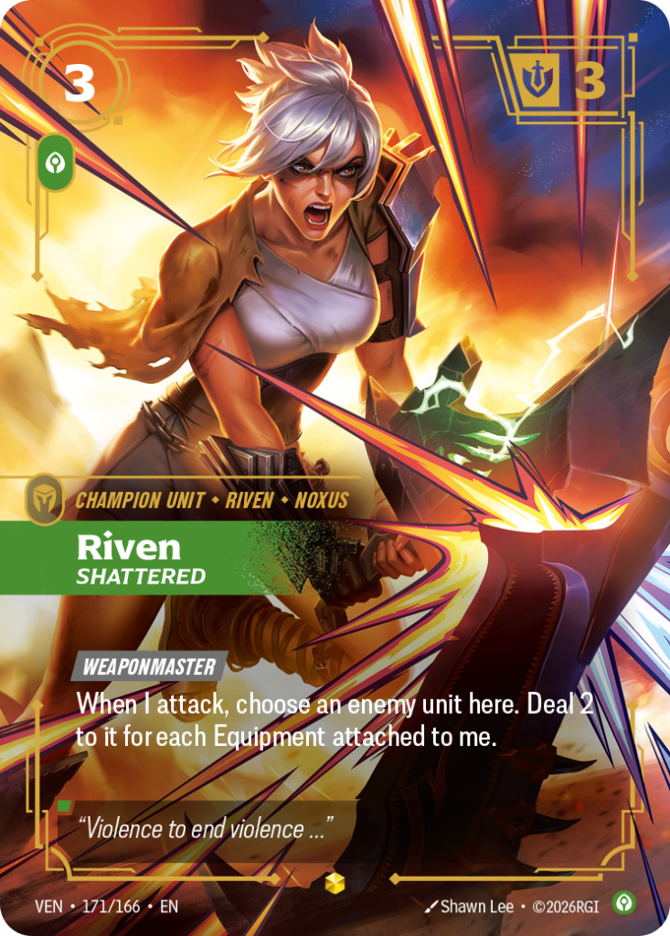 Riven, Shattered VEN-171/166 – Vendetta – Overnumbered Foil
