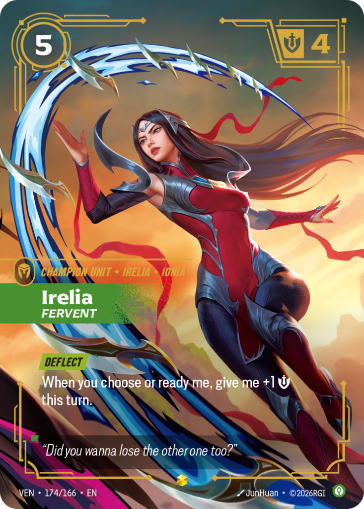 Irelia, Fervent VEN-174/166 – Vendetta – Overnumbered Foil