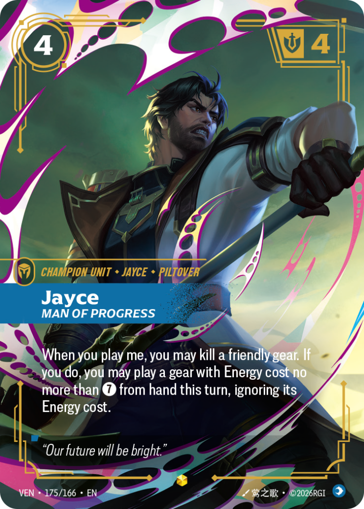 Jayce, Man of Progress VEN-175/166 – Vendetta – Overnumbered Foil
