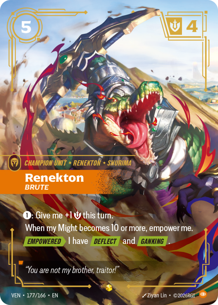 Renekton, Brute VEN-177/166 – Vendetta – Overnumbered Foil