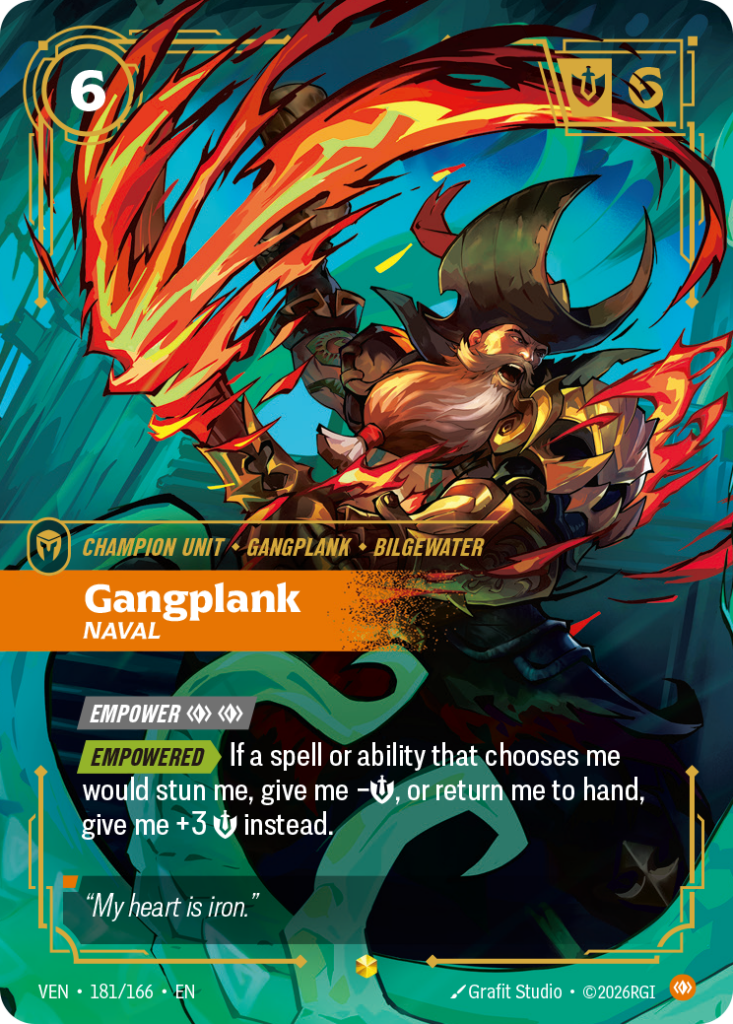 Gangplank, Naval VEN-181/166 – Vendetta – Overnumbered Foil