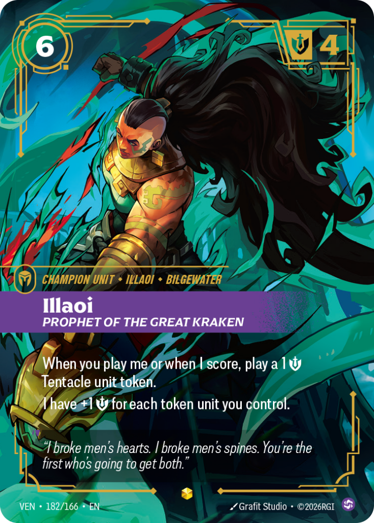 Illaoi, Prophet of the Great Kraken VEN-182/166 – Vendetta – Overnumbered Foil