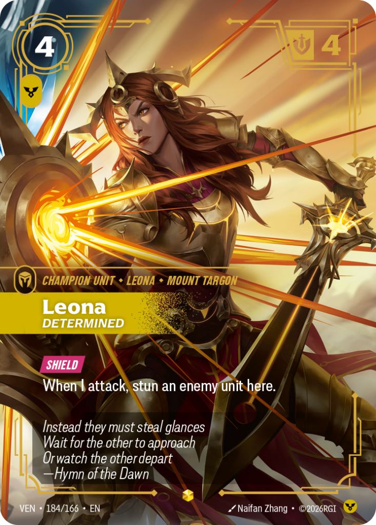 Leona, Determined VEN-184/166 – Vendetta – Overnumbered Foil
