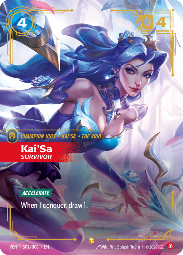 Kai'Sa, Survivor VEN-SP1/006 – Vendetta – Crystal Rose Special Alt Art Foil