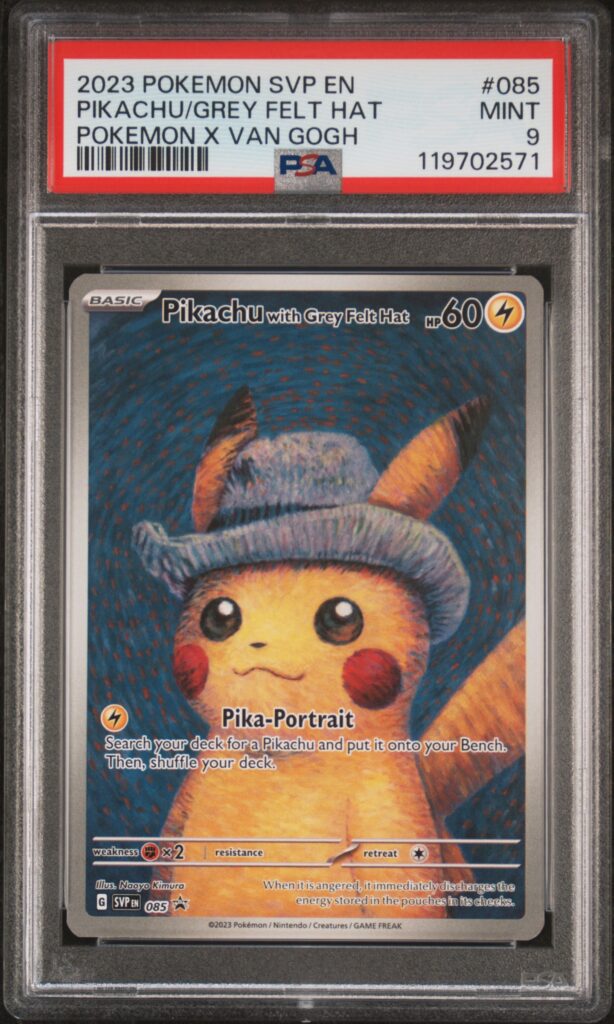 2023 · POKEMON SVP EN-SV BLACK STAR PROMO · PIKACHU/GREY FELT HAT · #085 · PSA MINT 9
