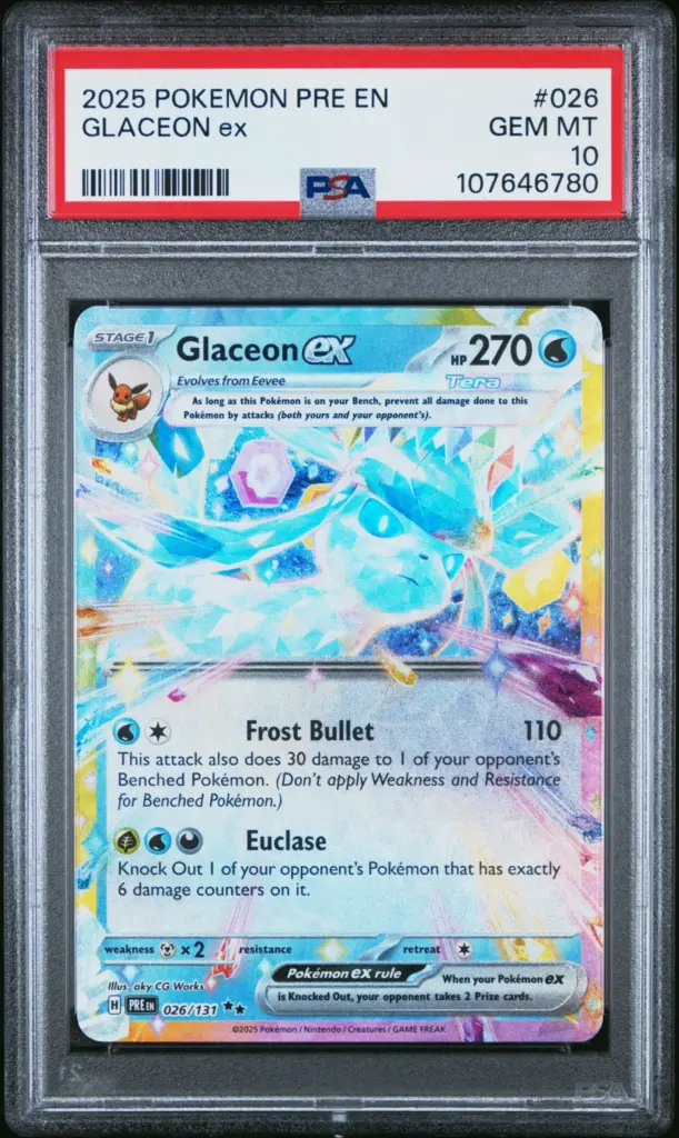 GLACEON ex 026/131 – Prismatic Evolutions – PSA 10