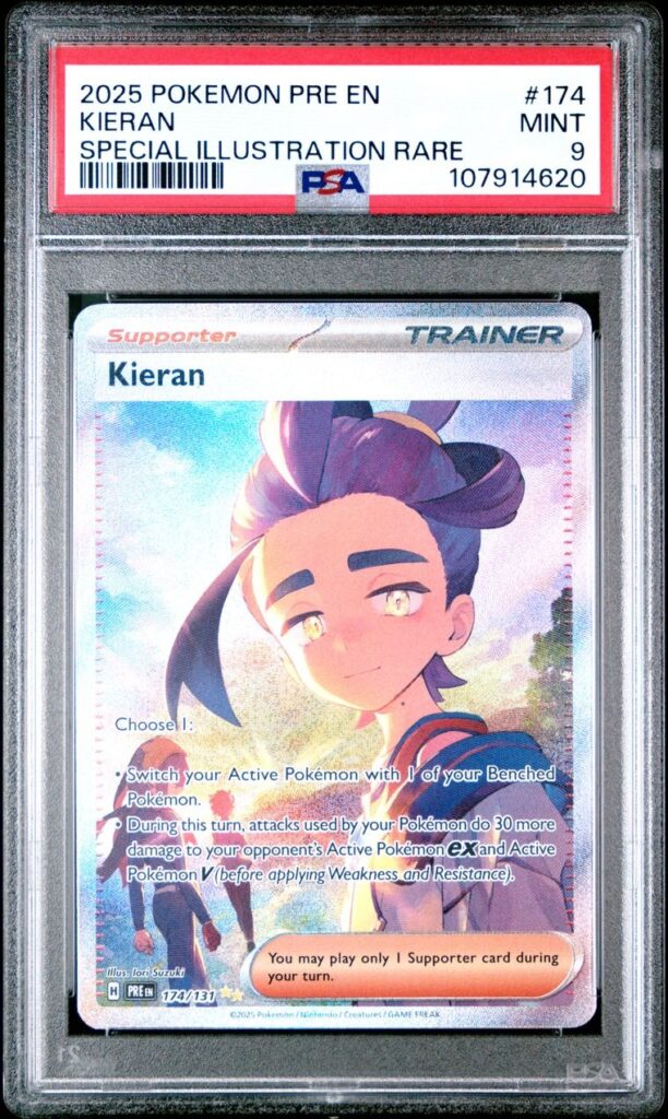 Kieran 174/131 – Prismatic Evolutions – PSA 9 – Cert 107914620
