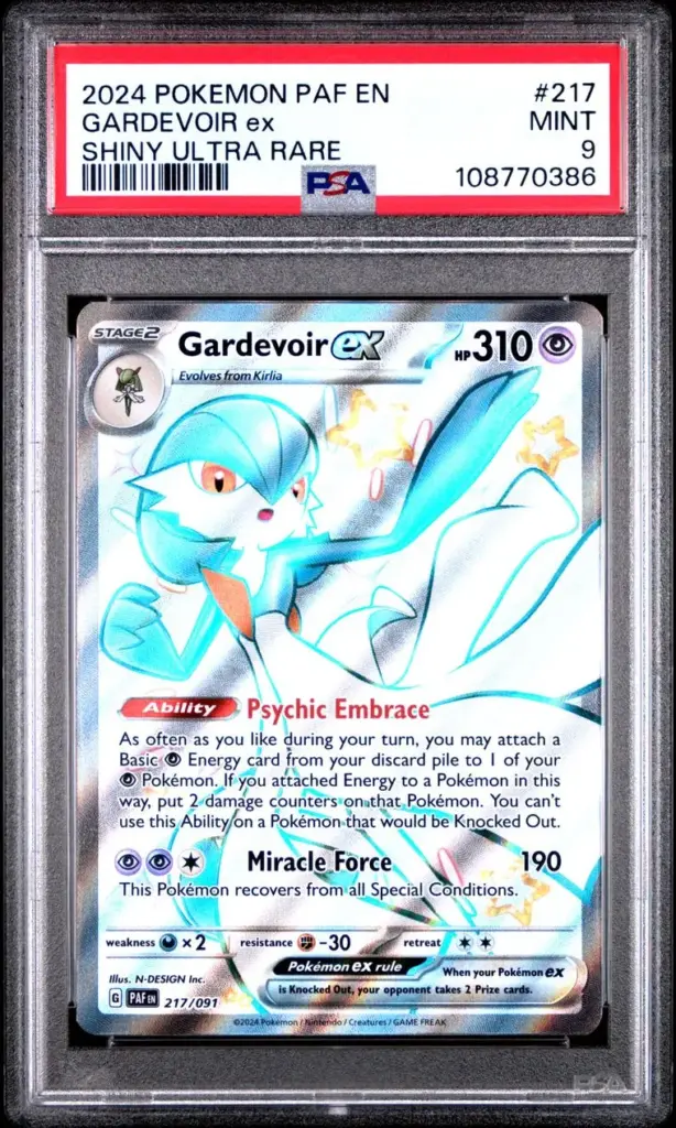GARDEVOIR ex 217/091 – Paldean Fates – PSA 9