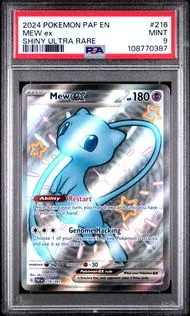 MEW ex 216/091 – Paldean Fates – PSA 9