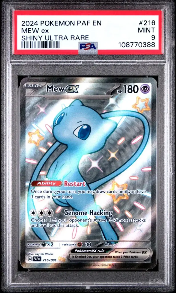 MEW ex 216/091 – Paldean Fates – PSA 9 (108770388)