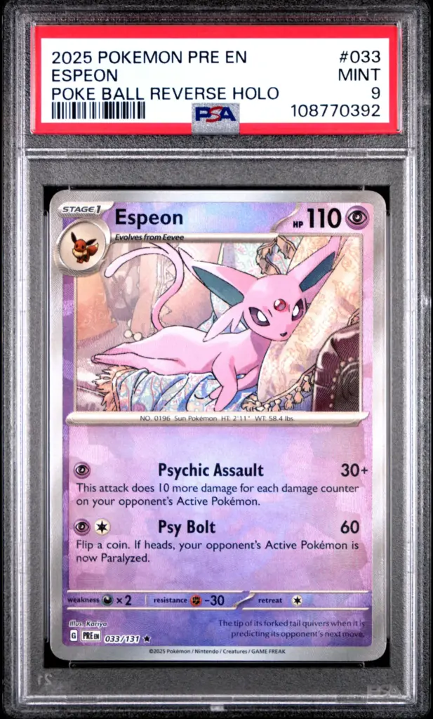 ESPEON 033/131 – Prismatic Evolutions – PSA 9 (108770392)