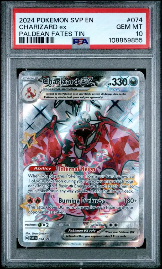 CHARIZARD ex 074/SVP – Scarlet & Violet Black Star Promos – PSA 10