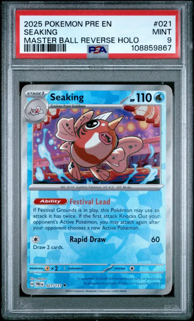 SEAKING 021/131 – Prismatic Evolutions – PSA 9
