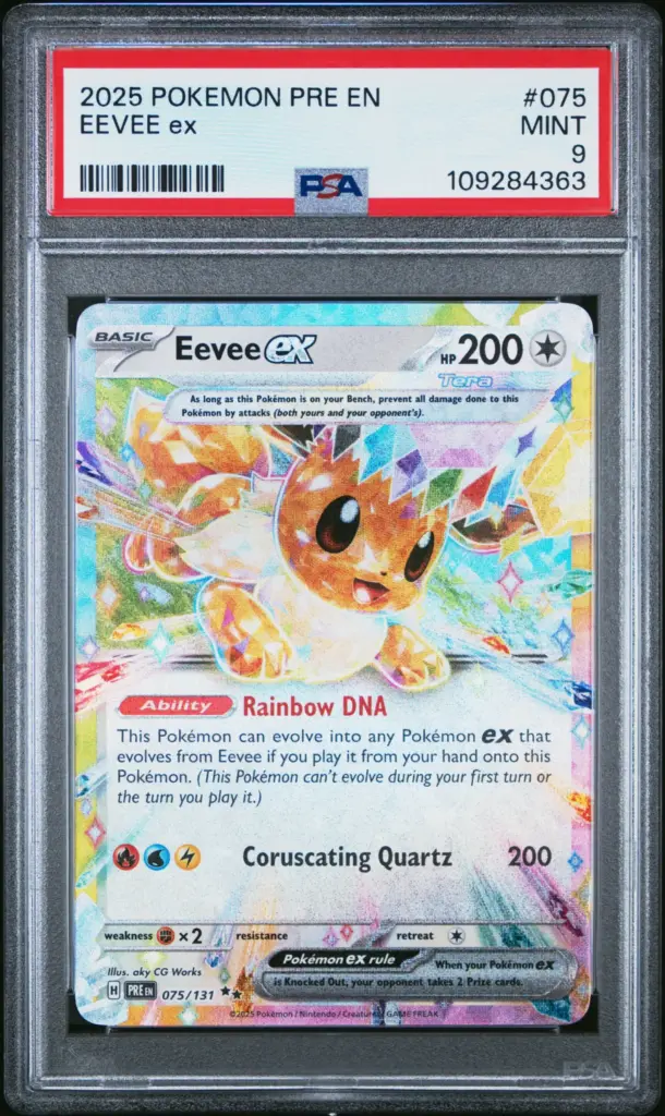EEVEE ex 075/131 – Prismatic Evolutions – PSA 9 (109284363)