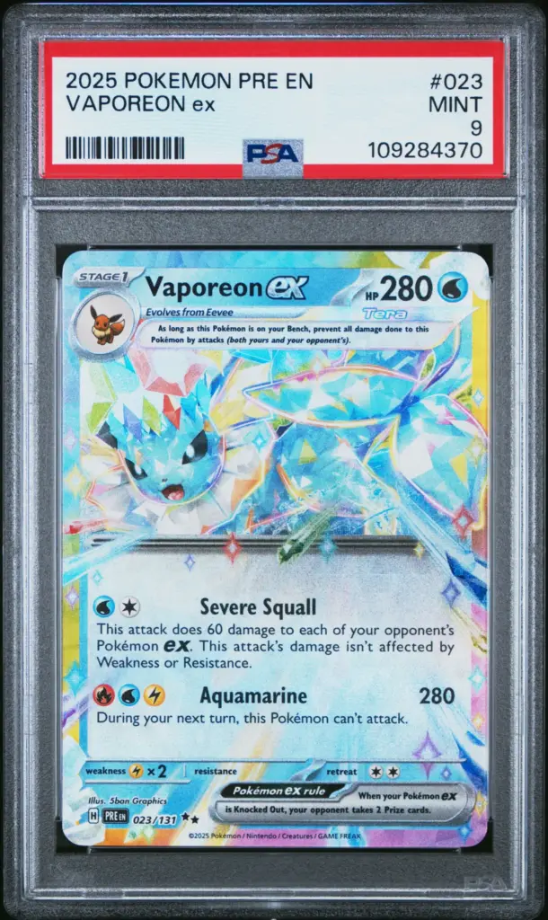 VAPOREON ex 023/131 – Prismatic Evolutions – PSA 9 (109284370)