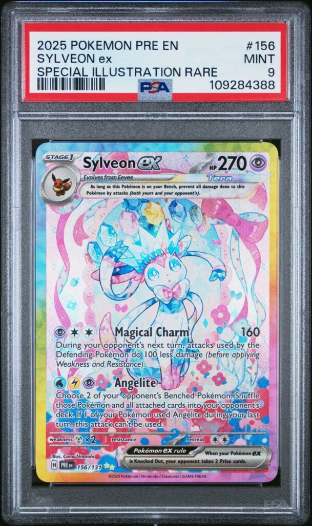 Sylveon ex 156/131 – Prismatic Evolutions – PSA 9 – Cert 109284388