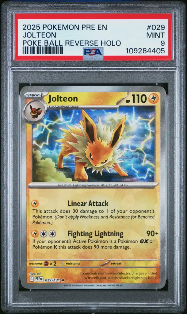 JOLTEON 029/131 – Prismatic Evolutions – PSA 9 (109284405)