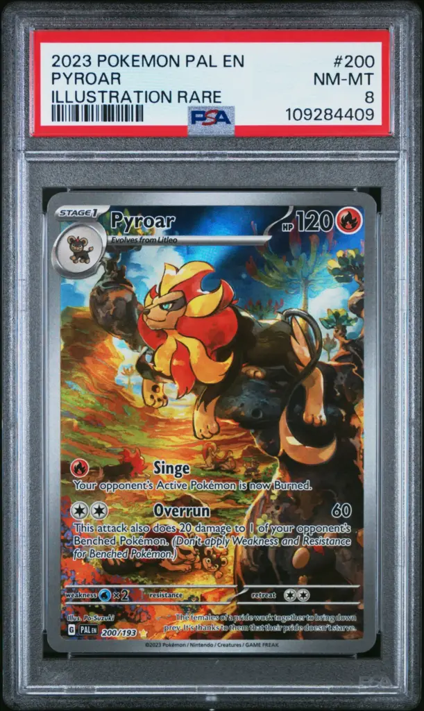 PYROAR 200/193 – Paldea Evolved – PSA 8