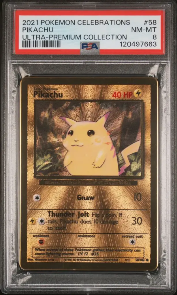 PIKACHU 058 – Celebrations – PSA 8