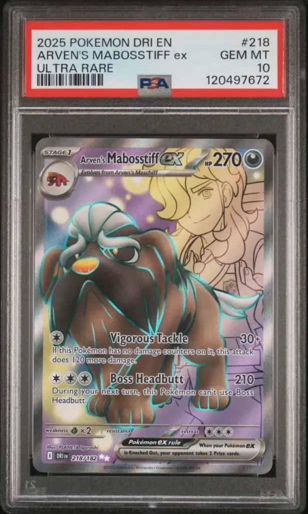 ARVEN'S MABOSSTIFF ex 218/182 – Destined Rivals – PSA 10