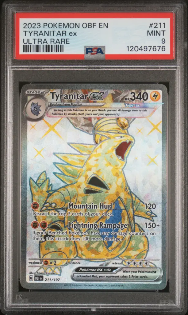 TYRANITAR ex 211/197 – Obsidian Flames – PSA 9