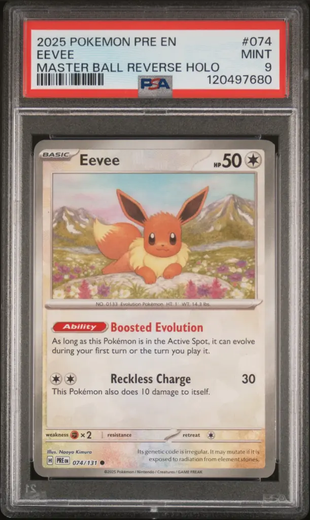 EEVEE 074/131 – Prismatic Evolutions – PSA 9