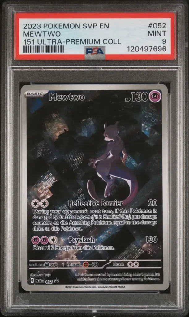 MEWTWO 052/SVP – Scarlet & Violet Black Star Promos – PSA 9