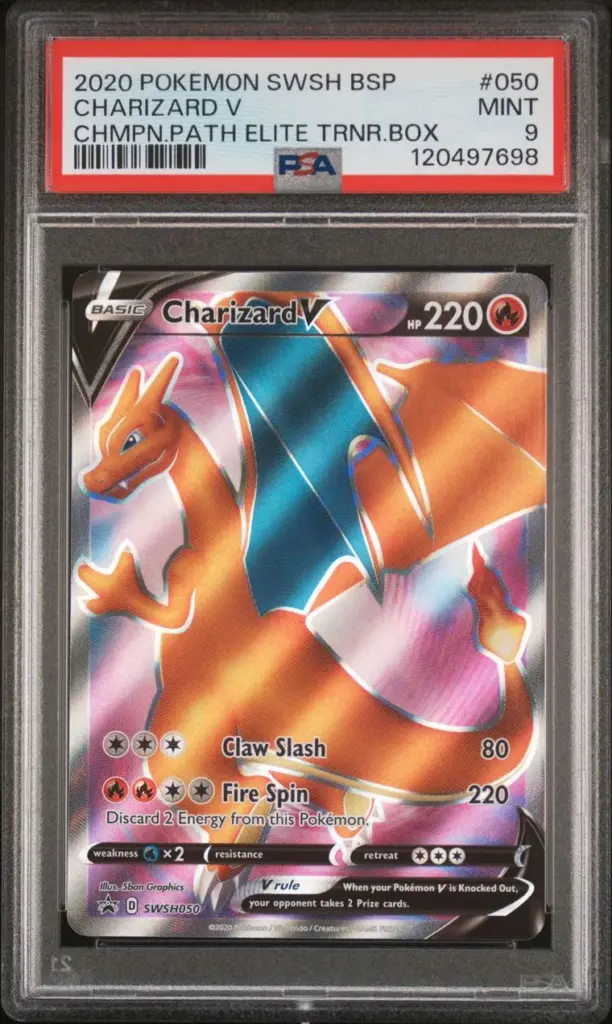 CHARIZARD V 050/SWSH – SWSH Black Star Promos – PSA 9