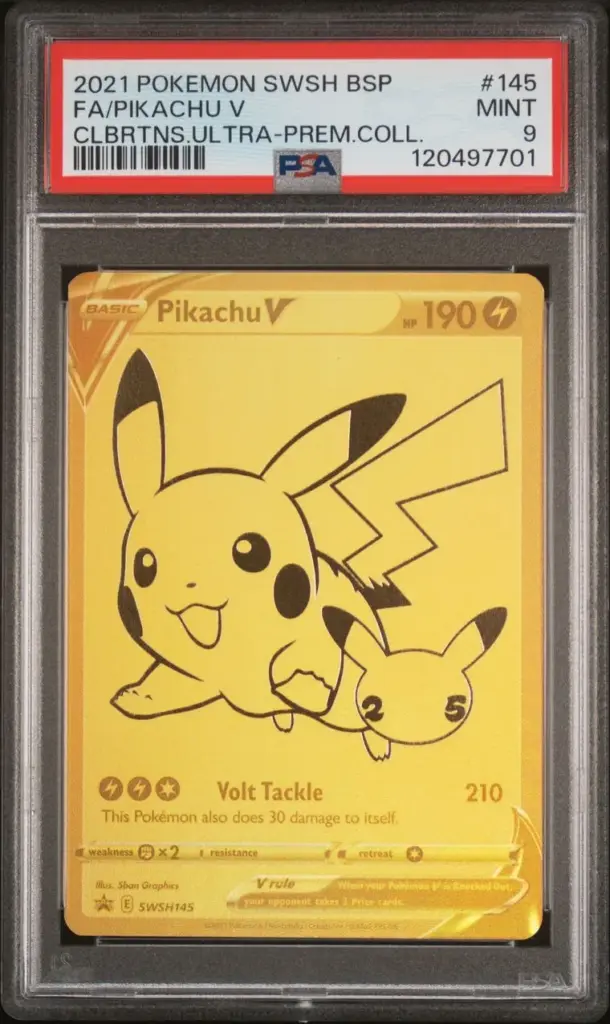FA/PIKACHU V 145/SWSH – SWSH Black Star Promos – PSA 9