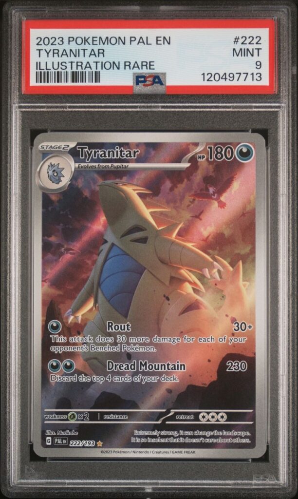 TYRANITAR 222/193 – Paldea Evolved – PSA 9